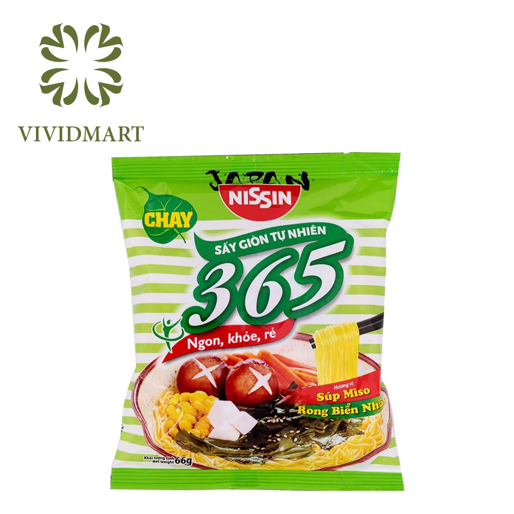 [Gói lẻ] MÌ 365 KHÔNG CHIÊN 4 VỊ: XÍ QUÁCH THỊT BẰM, TÔM CHUA CAY, LẨU THÁI HẢI SẢN, SÚP MISO RONG BIỂN NHẬT - NISSIN | BigBuy360 - bigbuy360.vn