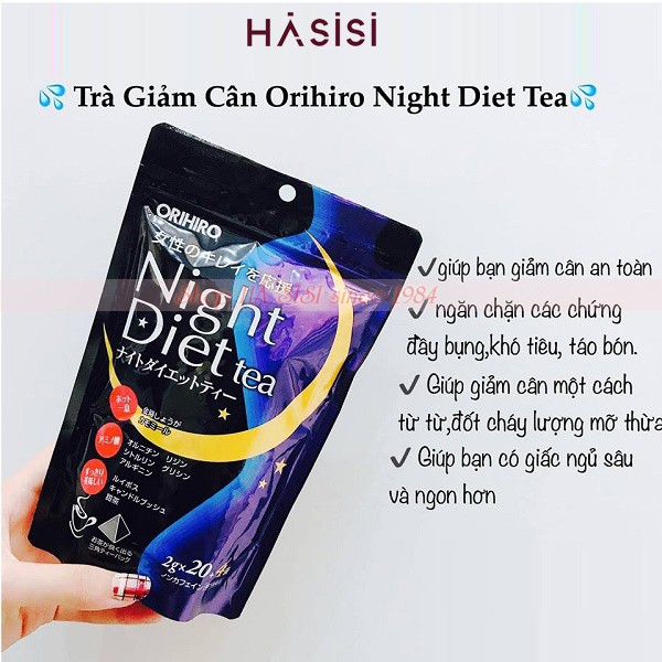 Trà Orihiro Night Diet thanh lọc cơ thể giảm cân