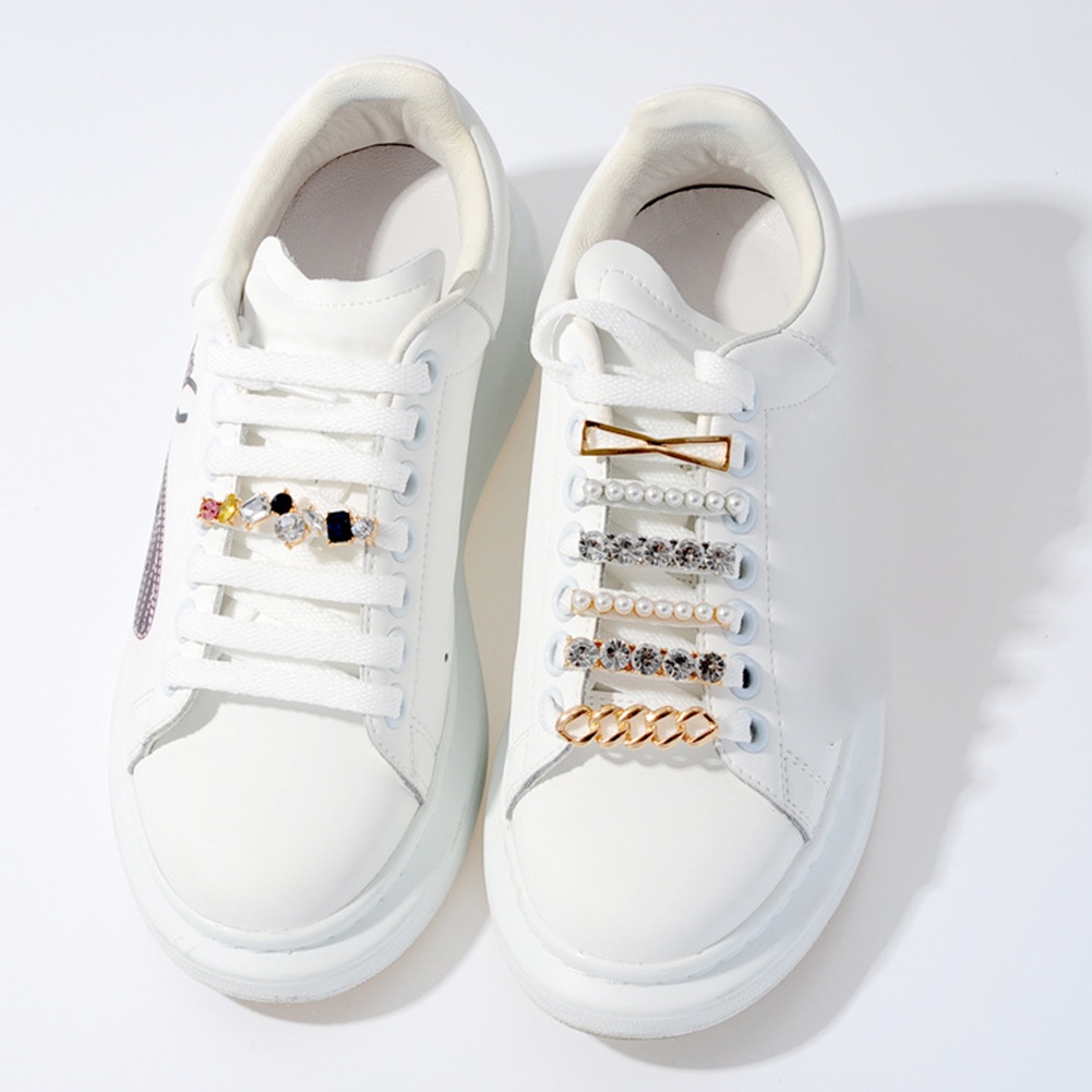 Khóa Dây Giày Bằng Kim Loại Đính Đá Thời Trang Chất Lượng Cao