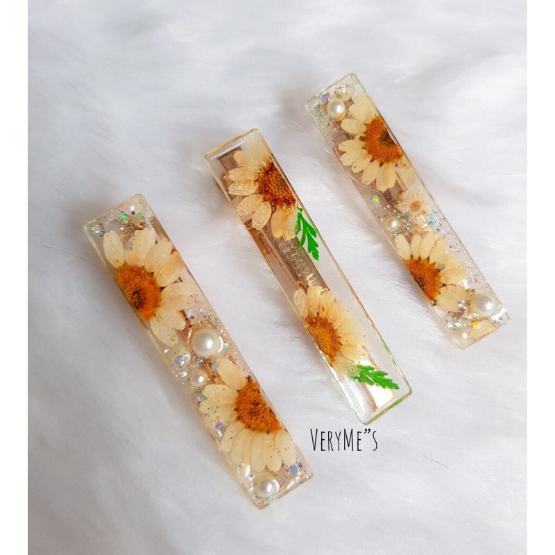 Kẹp Tóc Hoa Mini Cute – Kẹp Tóc Handmade Hoa Khô Resin, Phụ Kiện Tóc Nhỏ Xinh Dưới 100K
