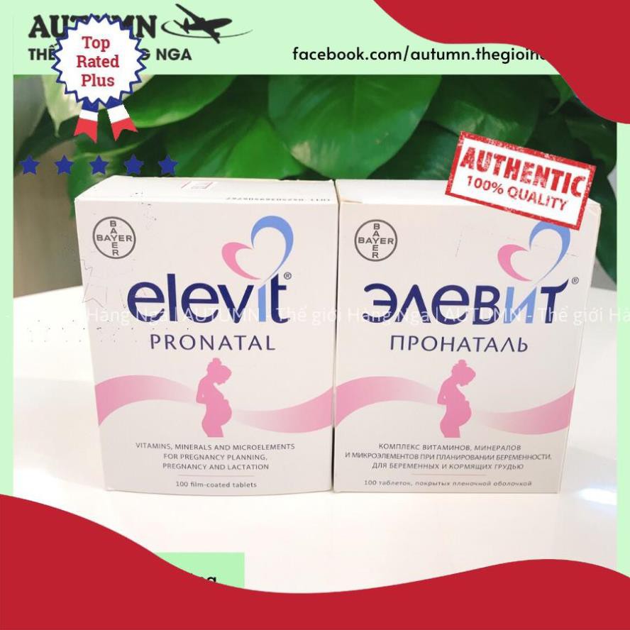 (NGA, đủ bill) VITAMIN TỔNG HỢP ELEVIT DÀNH CHO BÀ BẦU