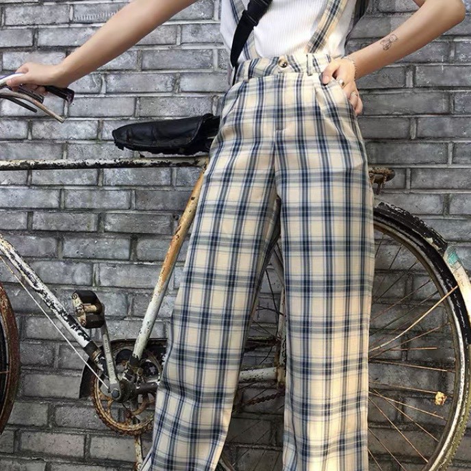 QUẦN YẾM ỐNG SUÔNG SỌC CARO - Y0084 | BigBuy360 - bigbuy360.vn