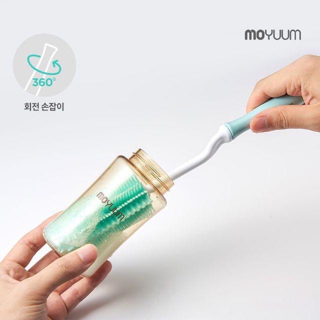 Cọ bình MOYUUM KOREA - Silicon Xanh và Be