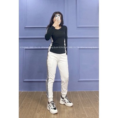 Áo das tay dài mẫu mới, quần jogger 3 sọc có bo  Eothon60