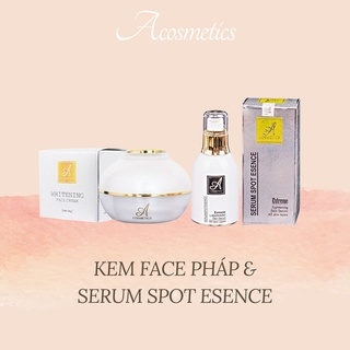 Combo Kem Face Pháp Và Serum Spot Acosmetics Dưỡng Trắng Và Cấp Ẩm Cho Da