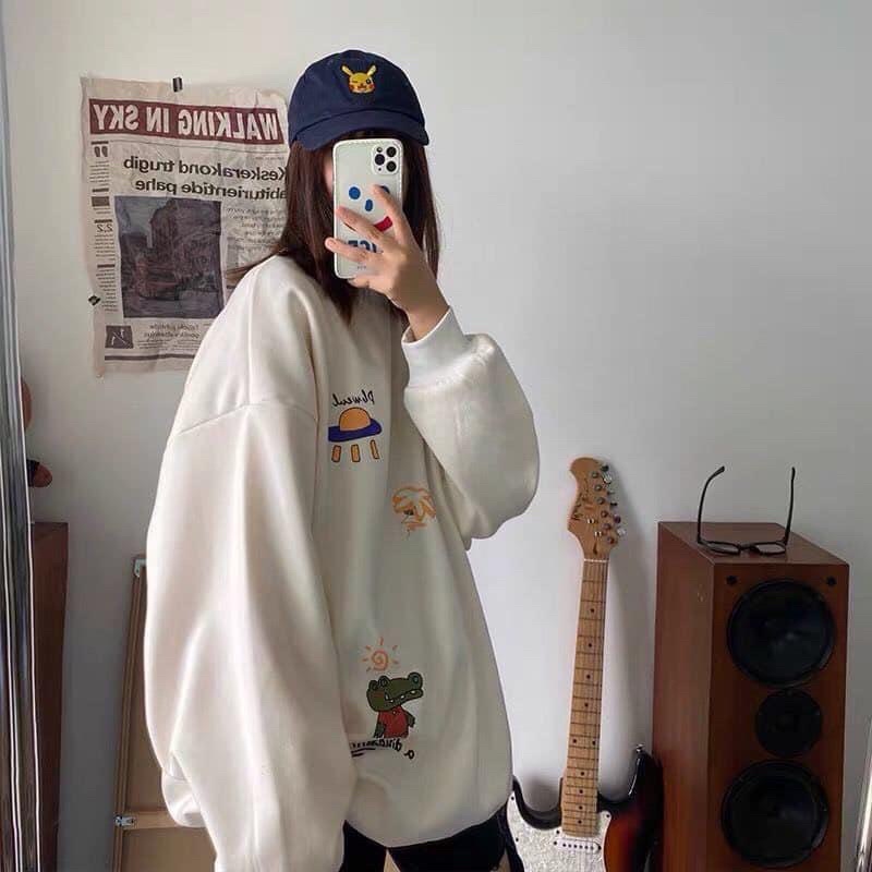 [CÓ ẢNH THẬT] Áo Nỉ Sưeater Khủng Long 3Màu Chất Nỉ Ngoại Đẹp Mịn Freesize Unisex Nam Nữ | BigBuy360 - bigbuy360.vn