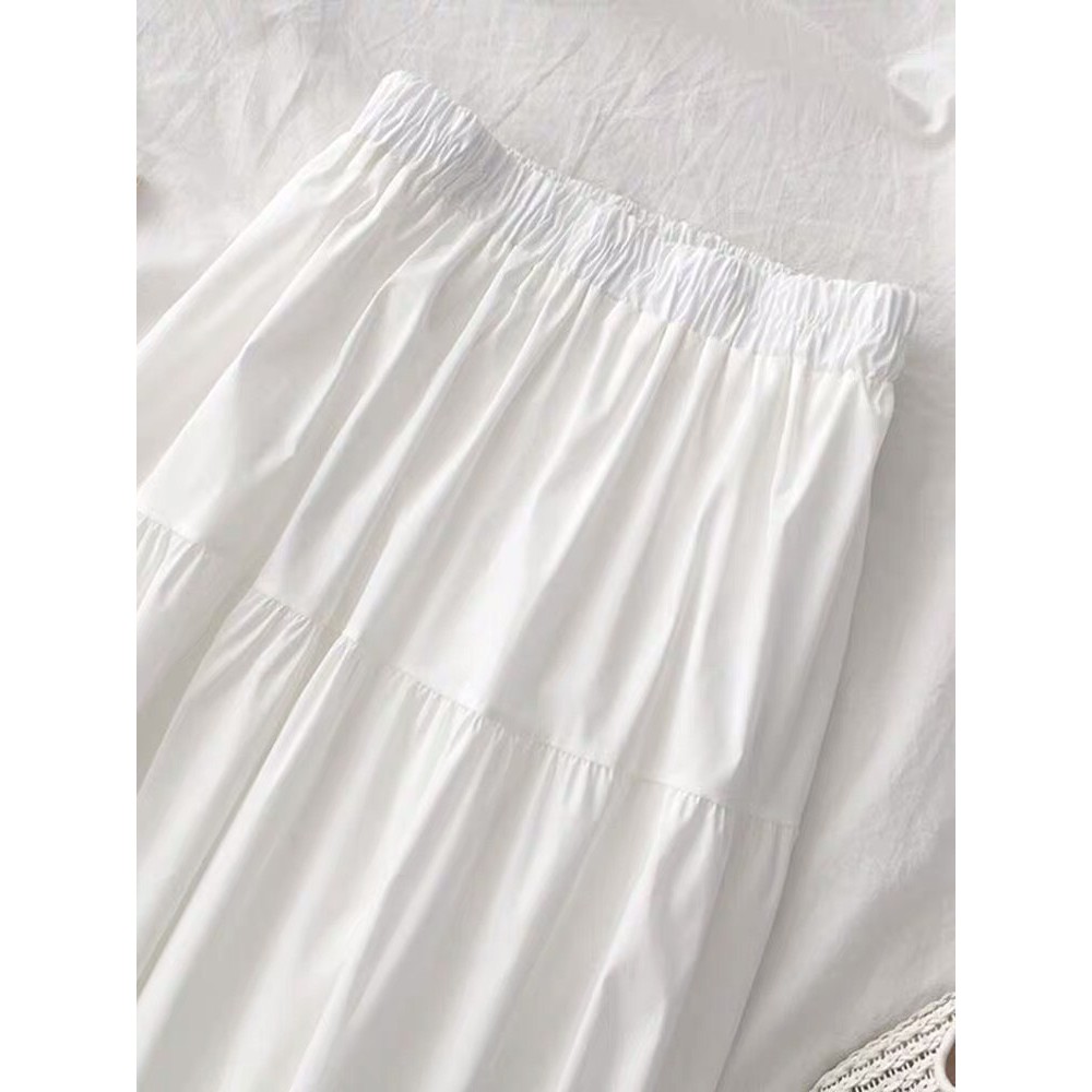 Chân váy xòe kute 2 màu basic đen trắng chân váy xòe hot hót 3 tầng ulzzang -CV005