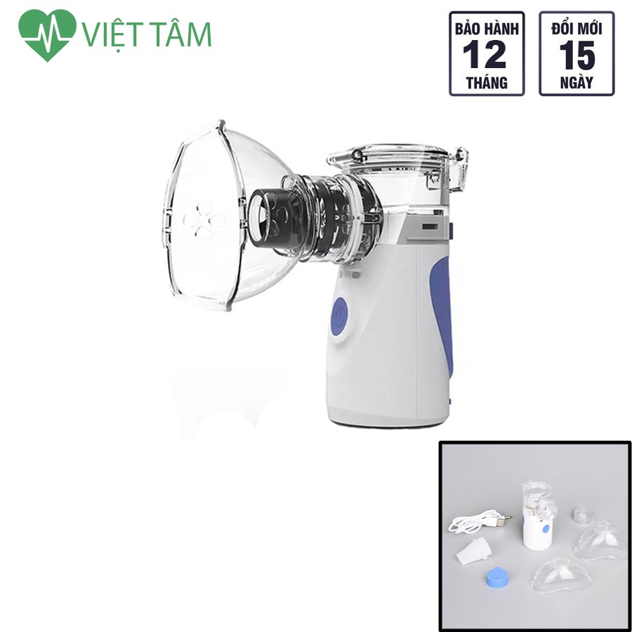 Máy Xông khí dung cầm tay Jziki, Mesh Nebulizer phiên bản 2021 ( bảo hành 01 năm)