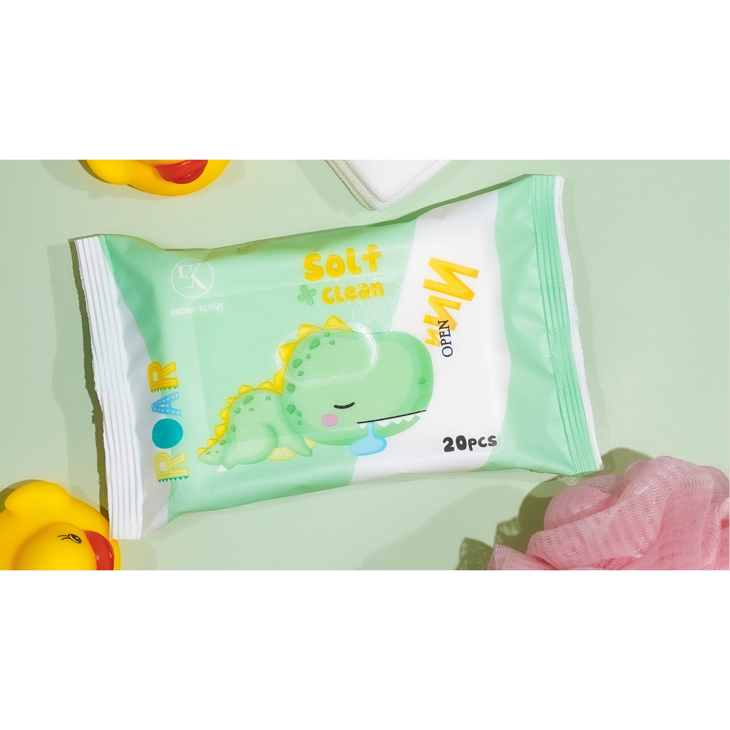 Khăn Giấy Ướt EK Enzyme Klean Baby |Không Gây Kích Ứng Da Bé| Bịch 20 Khăn Tiện Lợi