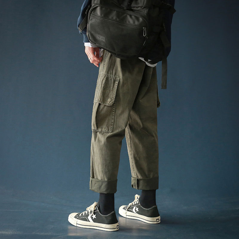 Quần thể thao màu trơn dáng rộng nhiều túi phong cách thời trang M-3XL | BigBuy360 - bigbuy360.vn