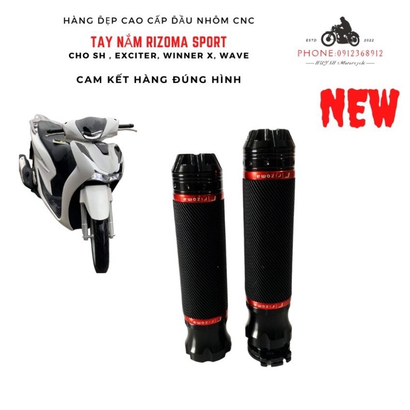 Tay Nắm Rizoma, Tay Ga, Bao Tay Bản Sport Model 2022