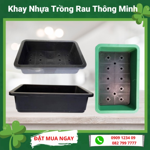 Khay trồng rau thông minh , chậu nhựa lớn trồng rau bền giá rẻ