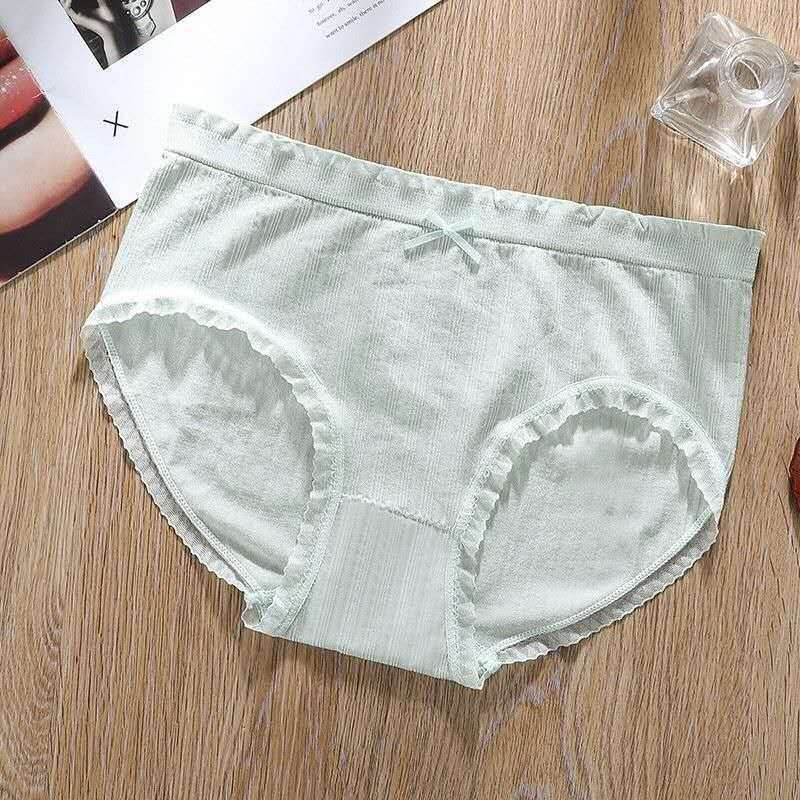 Bộ 4 Quần Lót Cotton Lưng Vừa Thoáng Khí Gợi Cảm Cho Nữ