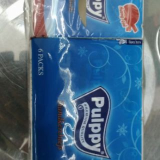 Khăn giấy lụa - PULPPY - hương quế - bịch 6 gói