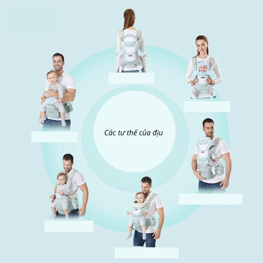 Địu em bé sơ sinh giúp trợ lực chống gù Aixintu Forbaby cho bé - BabyDreams