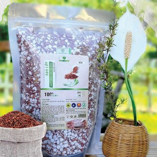 Gạo Lứt Huyết Rồng Hữu Cơ Nguyên Chất Mẹ Ken Loại 1 Rang Sẵn 500gr - Gạo Lứt Đỏ Giảm Cân, Hút Chân Không