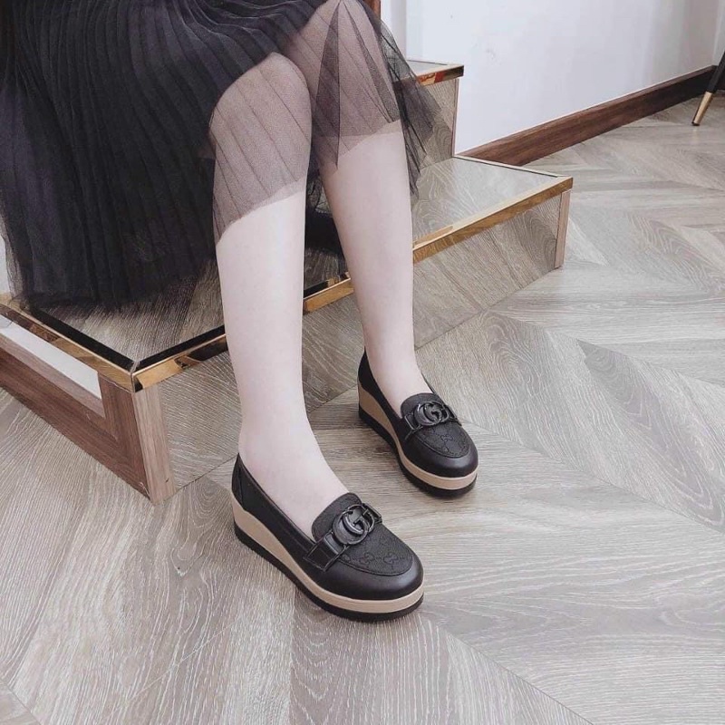 Giày gc vân chìm đế xuồng tag đen fullbox