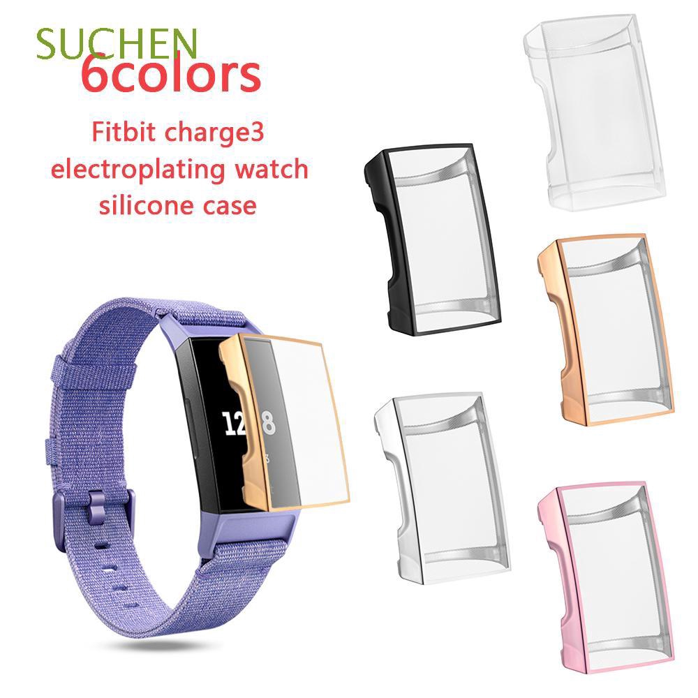 Vỏ Tpu Trong Suốt Bảo Vệ Chống Trầy Cho Đồng Hồ Thông Minh Fitbit Charge 3 Band