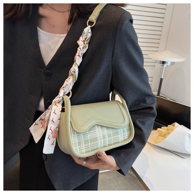 Túi đeo một bên vai IELGY kẻ sọc caro thời trang cao cấp cho nữ