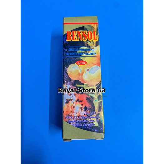 Bensol hỗ trợ nấm trắng kí sinh trùng cho cá cảnh chai 30ml Aricare
