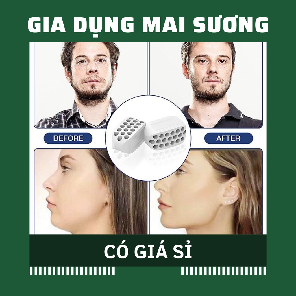 [Giá Sỉ] Dụng cụ tập cơ hàm &amp; cơ mặt Jawliner - Giảm mỡ mặt - Hương Bạc Hà - GYM - ALPHALINE - JAWLINER