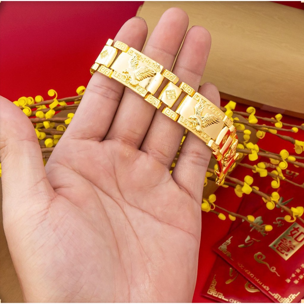 Lắc Tay Nam Mạ Vàng 18K Đại Bàng Tung Cánh - 17226.02280 - Đi Chơi, Dự Tiệc Rất Ngầu