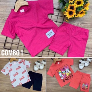 Combo 3 bộ ngố bé gái (10-25kg)