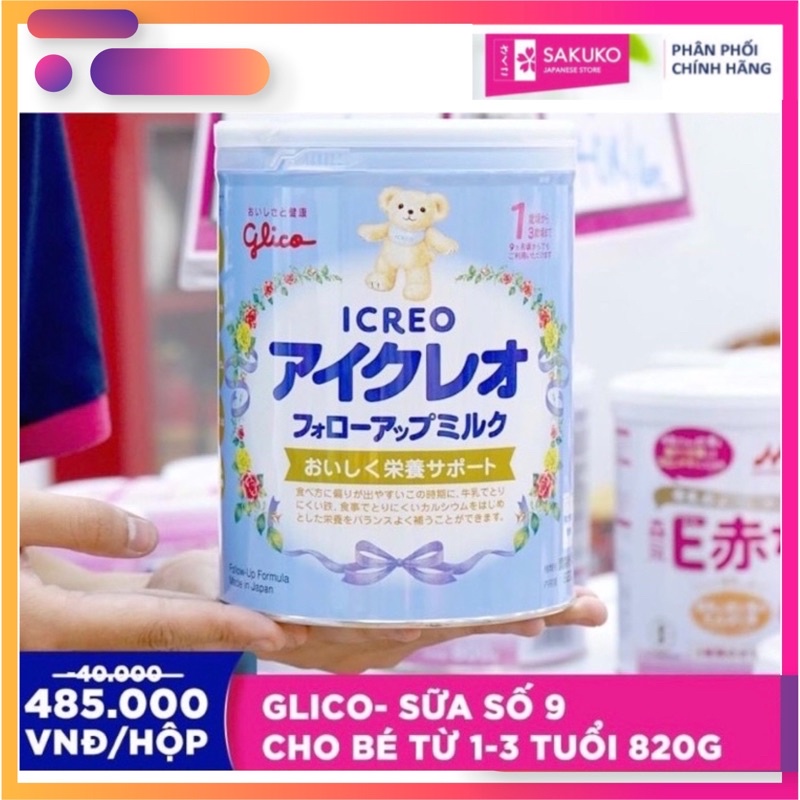 Sữa Công Thức GLICO Cho Bé Số 9 Nội Địa Nhật Bản (820g) - SAKUKO