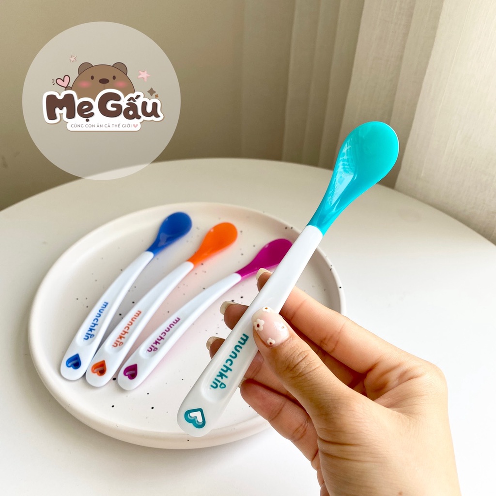 Thìa mềm báo nóng Munchkin cho bé - Bán lẻ giao màu ngẫu nhiên