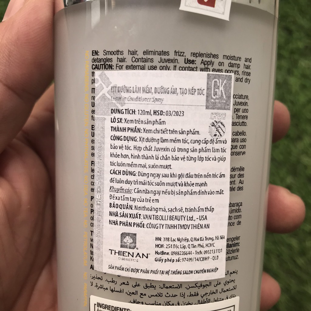 Xịt dưỡng chăm sóc, dưỡng ẩm, tạo nếp GkHair Leave In Conditioner Spray 120ml