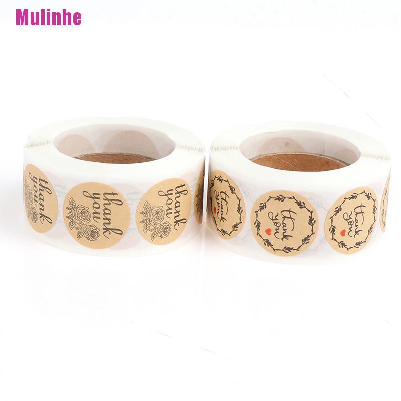 Set 500 miếng sticker chữ thank you dán trang trí xinh xắn