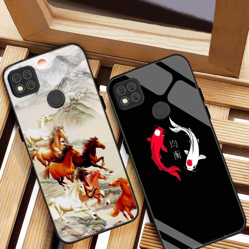 Ốp Lưng Xiaomi Redmi 9C Mặt kính cường lực Cao Cấp, Sang Trọng thiết kế Độc Quyền