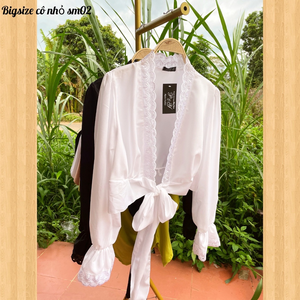 Áo Sơ Mi Kiểu Bigsize Bánh Bèo Tiểu Thư Chất Vải Lụa Lên Phom Cực Dễ Thương MÃ SM02
