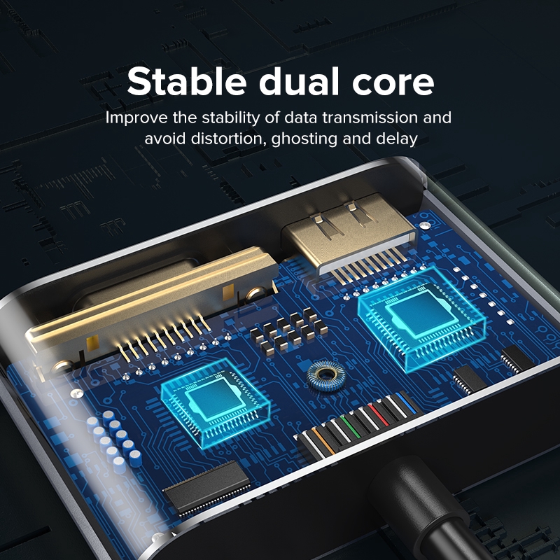 Đầu Chuyển Đổi Llano Cổng Mini DP Sang HDMI/VGA 4K 1080P Thunderbolt Mini DP 2 Trong 1 | BigBuy360 - bigbuy360.vn