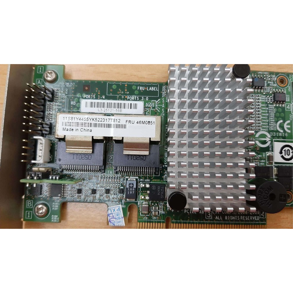 Card RAID IBM M5015 SAS Controller RAID 6GBps PCIe x8 kèm theo Advanced RAID 6, 60 Key 46M0930 46M0931