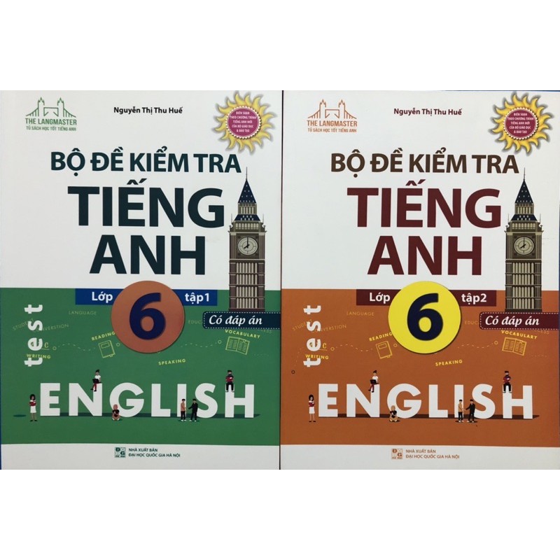 Sách - Bộ đề kiểm tra tiếng anh lớp 6 (Combo 2 tập)