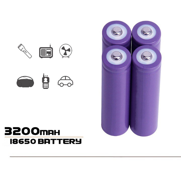 Pin sạc 18650 3200mah 3.7V - Bộ 04 Pin Sạc Đa Năng Cao Cấp