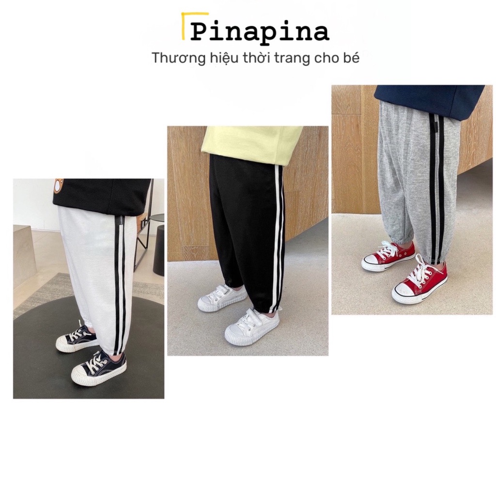 Quần Jogger Kẻ Sọc Thể Thao Cho Bé Trai Bé Gái Từ 8Kg Đến 22Kg PinaPina Store