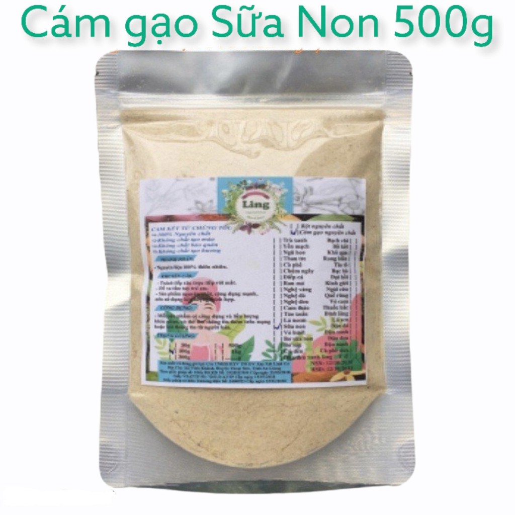 Tinh Cám gạo Sữa non Thật 500g nguyên chất thiên nhiên 100% có giấy ĐKKD và VSATTP Ling
