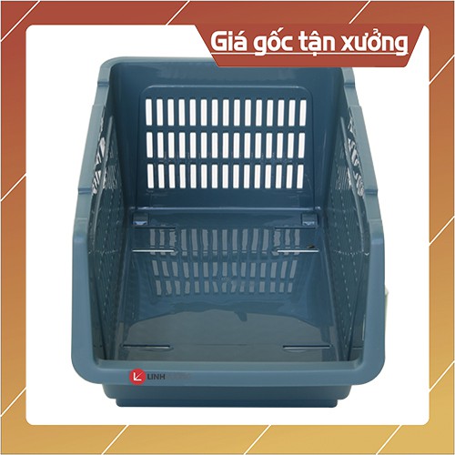 [Mua nhiều giá rẻ] Kệ nhựa xếp tầng có bánh xe chịu được tải trọng 20kg