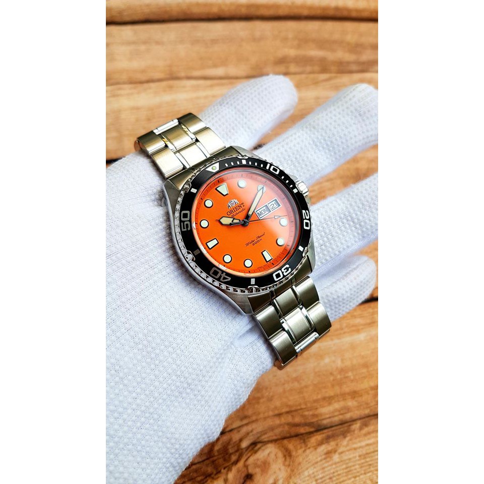 Đồng hồ nam Orient RAY II Orange FAA02006M9 - Máy Automatic - Kính khoáng cường lực - Dây thép không gỉ