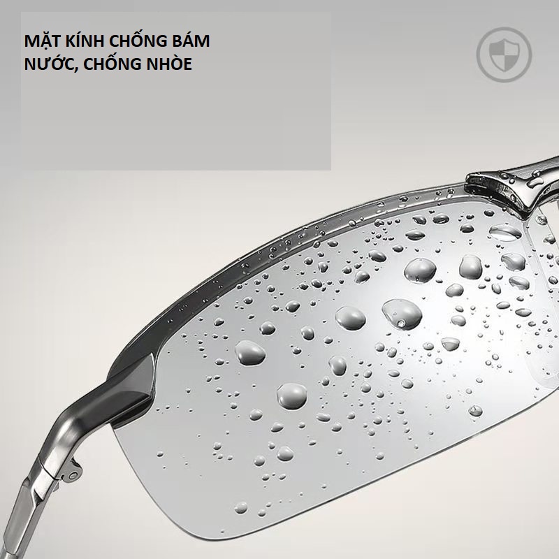 Kính mát nam cảm quang đổi màu khi ra nắng đi ngày đêm chống tia cực tím UV400