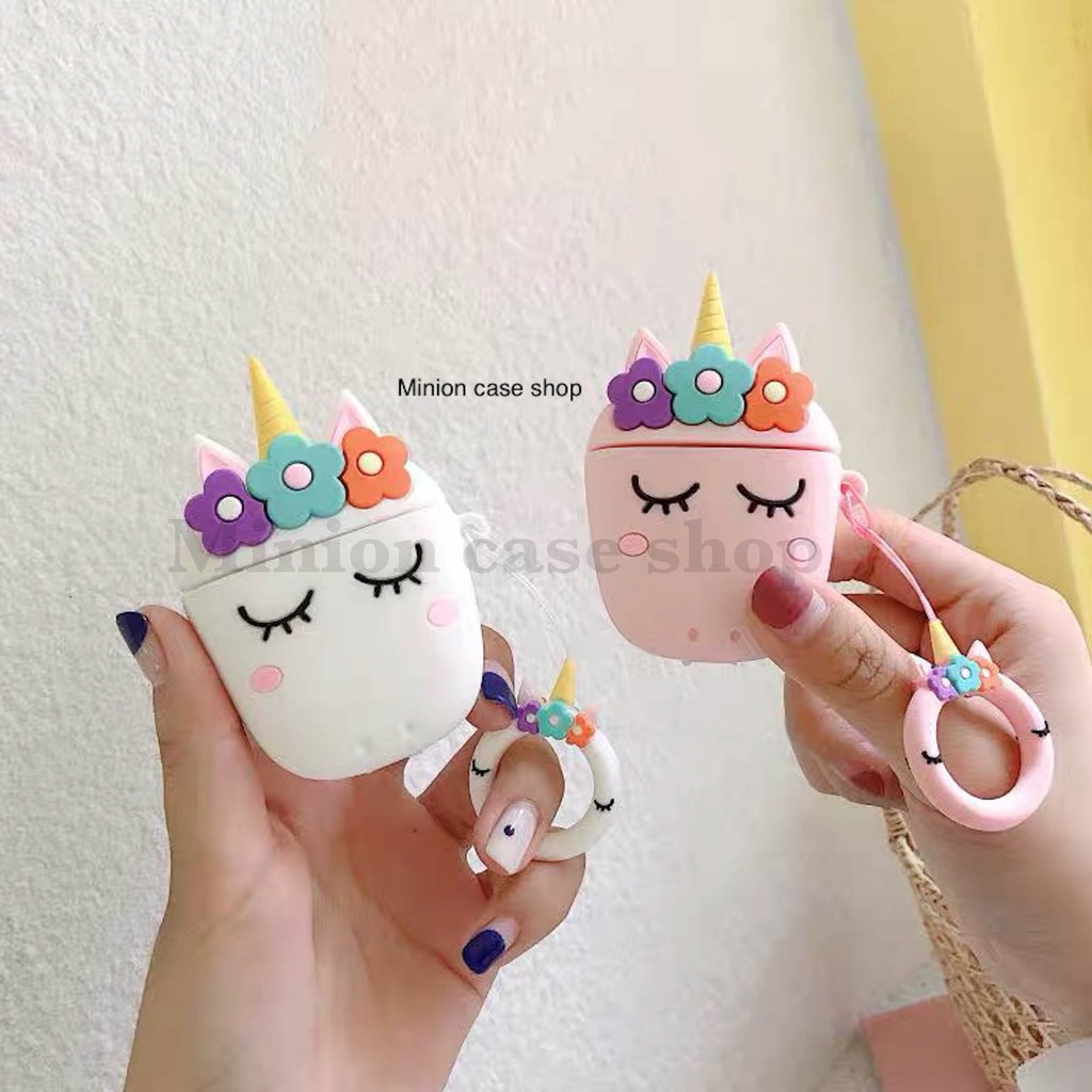 Ốp airpod/case airpod/bao airpod 1 và 2, tai nghe bluetooth i11,i12, i100, i9s... silicon ngựa sừng cao cấp