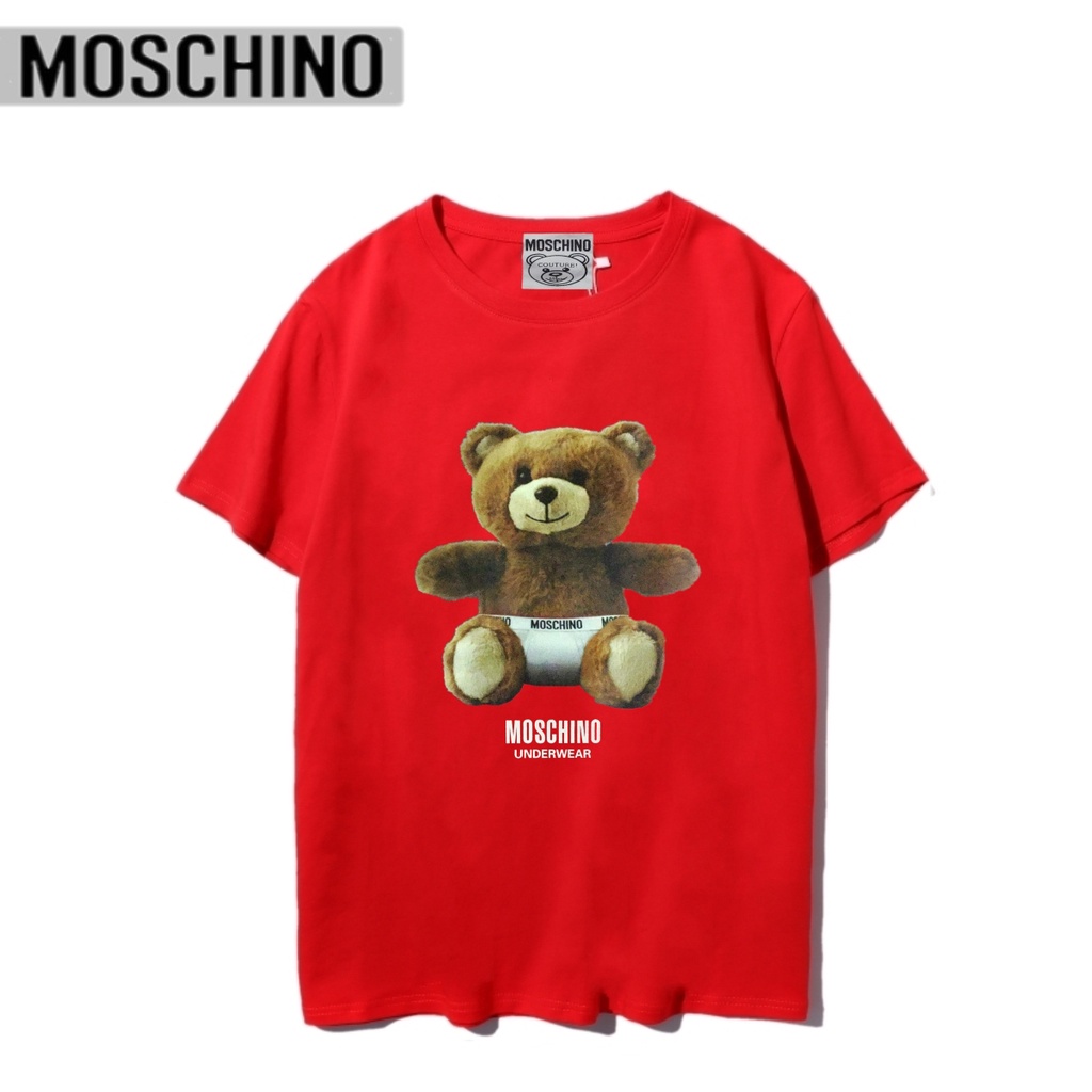 Áo thun Moschino 8817 cotton cổ tròn tay ngắn in họa tiết chữ cái thời trang dành cho cặp đôi