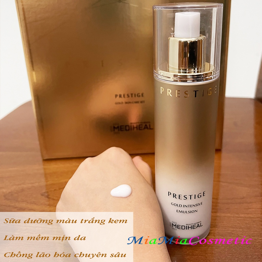 Mediheal Set Dưỡng Da 3 Món Toner Sữa Dưỡng Kem Trẻ Hóa Chống Lão Hóa Chuyên Sâu Mediheal Prestige Gold Skin Care Set