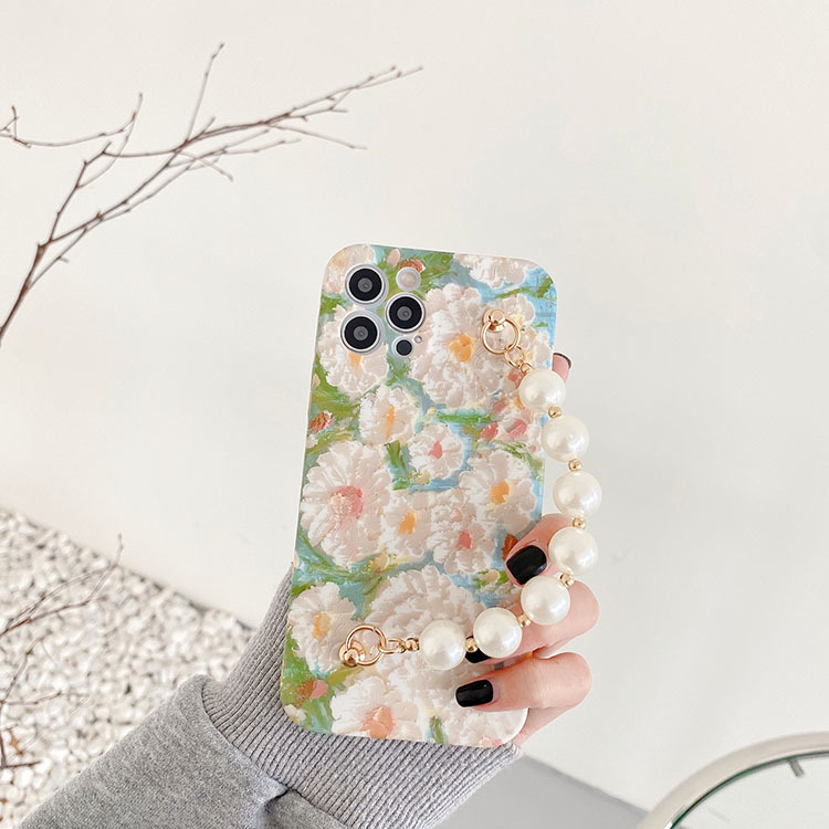 Ốp Điện Thoại Hình Tranh Sơn Dầu Có Dây Ngọc Trai Cho iPhone 12 12pro 12pro max XS MAX / XR / X / 7 8 Plus / SE 2020 | BigBuy360 - bigbuy360.vn