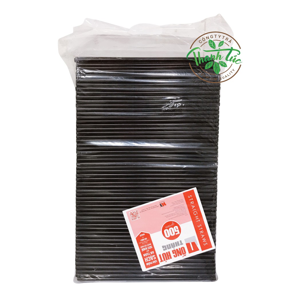 [Mã 77FMCGSALE1 giảm 10% đơn 250K] Ống Hút Đen Phi 6 & Phi 8 Lốc 500gr