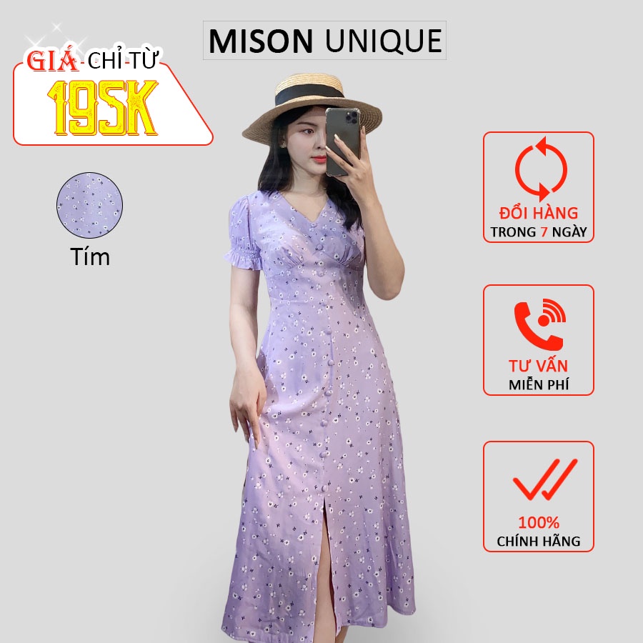 Đầm Mison Lụa Xẻ Tà Nhúng Ngực Sexy Lady D007
