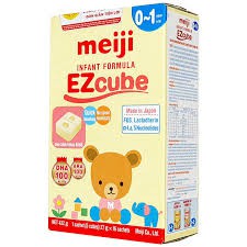 Sữa công thức Meiji số 0 432g dành cho trẻ 0-12 tháng Infant formula Ezcube (16 thanh)