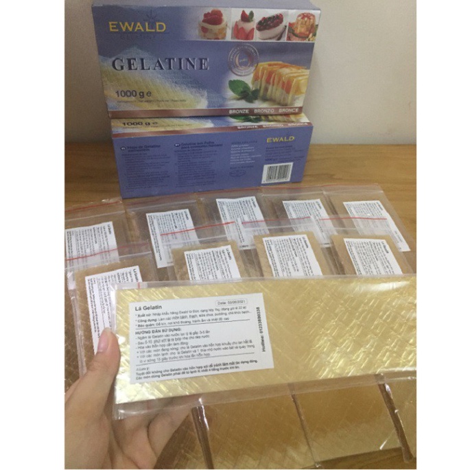 Combo 10 lá gelatine